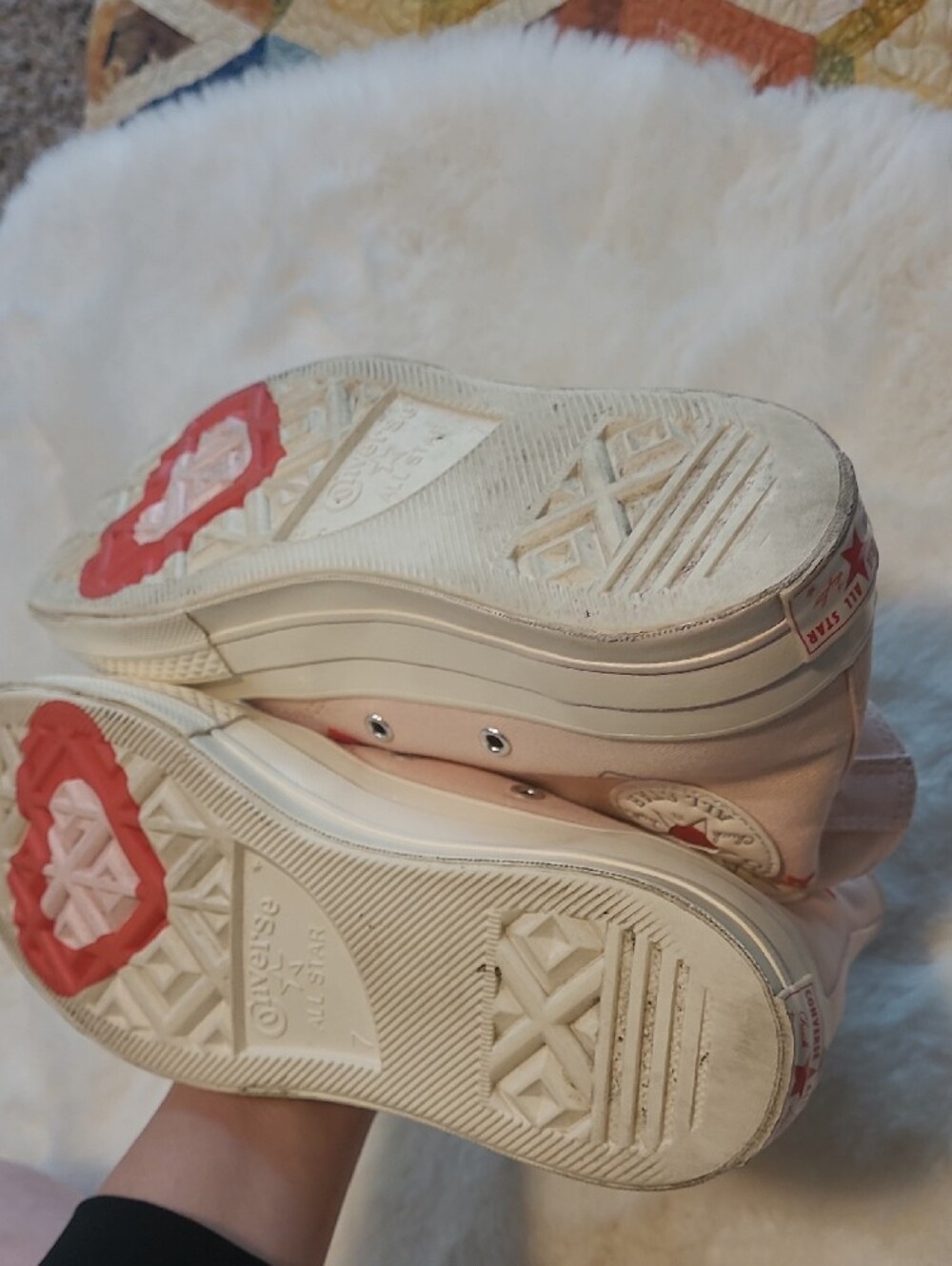 Converse High Top Chuck 70 Bling Accent Valentine Hearts Sneakers - Picture 11 of 12